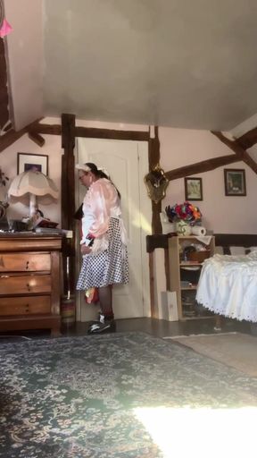 In vintage boniche outfit to put shackles and work with for a day