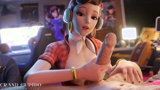 Dva Hand Job long Penis [Grand Cupido]( Overwatch )