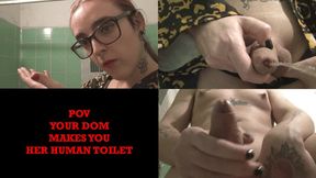 POV your dom uses you as a human toilet