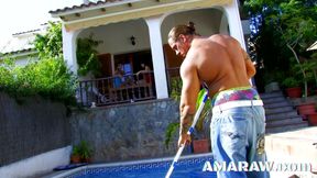 Slutty teens Lou Charmelle and Jordanne Kali in anal threesome