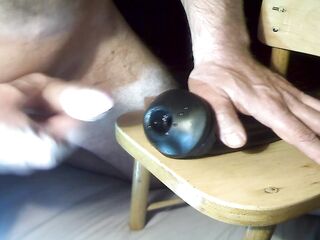 The Penis desires to feel the constricted rubber sleeve, and cum from it!