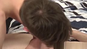 Skinny twink Jeremy Chris sucks dick in POV homemade video