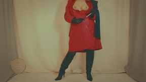 Disciple's day #7: Classy Leather Lady's leather outfit gets worshipped copy