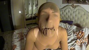 pantyhose encasement joi – oral tease, masturbation & cumshot on nylon face