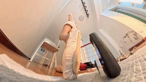 8KVR360 YIDE ballet shoe sole with smelly feet and flattened shape