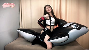 Tifa Lockhart found your inflatable toy covered in cum