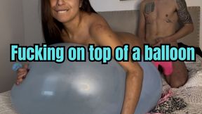 Fucking on top of a balloon