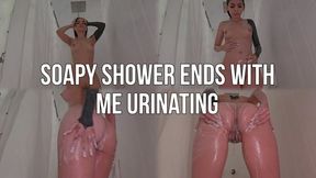 soapy shower ends with me urinating