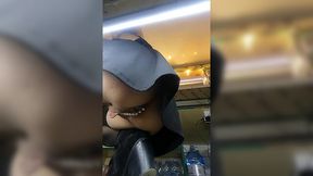 It's so exciting to realize that you co-worker wears pearl panties upskirt