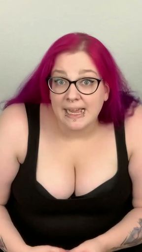 Deutsche Gothic-BBW Abby Strange, looner fetish: blow to pop   Clip 1