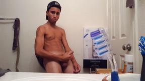 ”Little Lucas Strokes his Huge Dick”