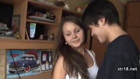 Petite GF gets railed in her firm box