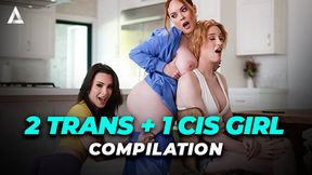 OOPSIE - 2 TRANS + 1 CIS GIRL THREESOMES COMPILATION! SANDWICH, DP, BAREBACK, DEEPTHROAT , &amp; MORE!