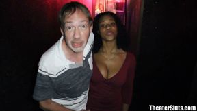 Big Tit Happy Beauty Ebony Bitch Giggled Thru Theater Gangbang!