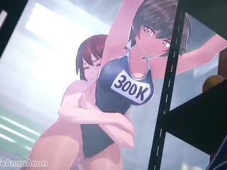 boy grabs by the waist, animation by Ana Anon