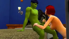 Hulk Dominates Ginger Beauty in Hot 3D Hentai Tryst
