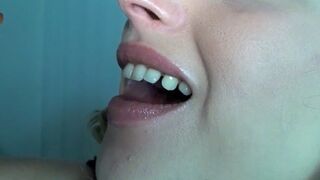 Hungry woman swallows goldfish - Vore Giantess