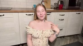 Instructions for Masturbation on the Example of My Boyfriend! Made Me Cum on My Chest From a Blowjob