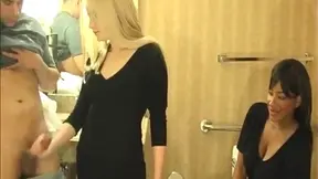 Blonde Slut Nikki Javier Socks Dick Hard While Bathing in Bathroom