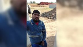 Before Heading Home, the Worker Gets a Quickie at the Construction Site.