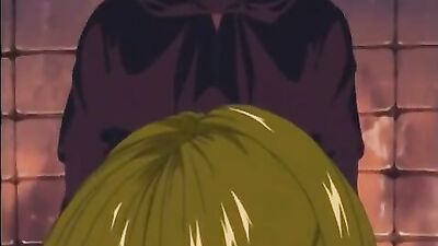 Watch as Sexy Brunette and Blonde Blows and Sucks in this Hentai Porn Scene!