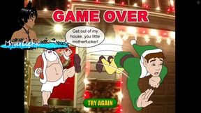 Unfaithful Mrs. Claus - Time to sneak around Santa to sick on tits and fuck her pussy