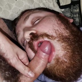 Fucking Chubby&#039;s Mouth Until He Cums.