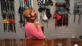 Ballgagged Beauty Gag Talks & Drools Over New BallGag, Posture Collar & Harness Panel Gag from Relentless Leather - Special Gifts Call for a Special Thank You! SD MP4 File