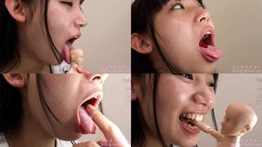 [Premium Edition]Sara Uruki - Showing inside cute girl's mouth, chewing gummy candys, sucking fingers, licking and sucking human doll, and chewing dried sardines mout-127-PREMIUM - 1080p