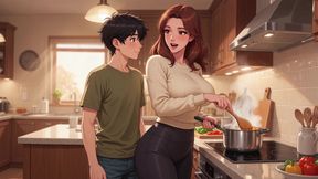 The stepson came back from university and he had a great time with his stepmom