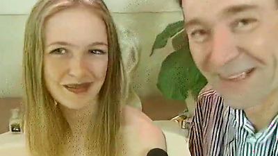 Weird Spanish TV show, hot anal and regular sex though, cute chick, nice cumshot