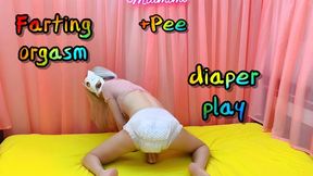 DIAPER: Mia's Mimi farting orgasm diaper play(480p)