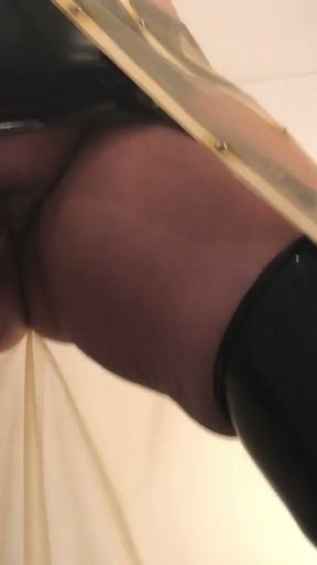 Latex Fetish Shower Pissing   Clip 1