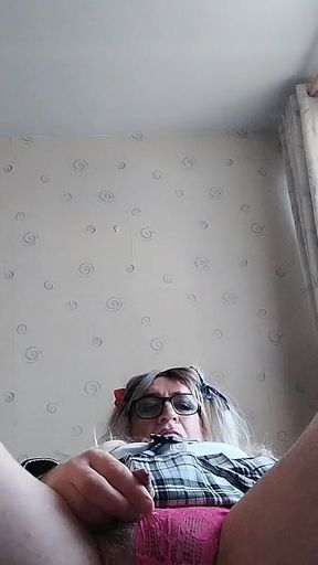 Dolled-up College Girl Cumshot