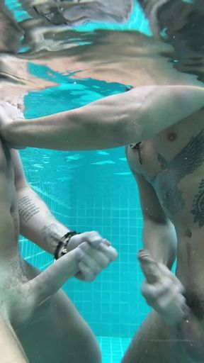 Friends in the pool