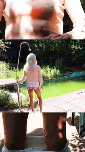 Hot Summer Day - wanking, spanking, biking, cumshot   Clip 1