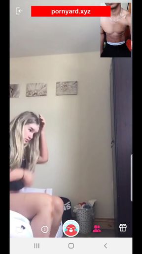 Athletic blonde GF works out in sportswear