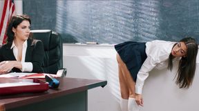 Shameless student teasing steamy teacher