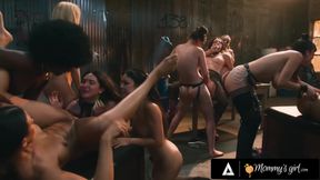 Stepmommys Girl - Big Tits Rival Milfs Lesbian Orgy! Strap-on Rough Fingering, Dp, Face Fuck, & More! With Hailey Rose, Jane Wilde And Penney Play