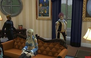 Fairy tail porn lucy grandes tetas follada por natsu paja rusa anime hentai