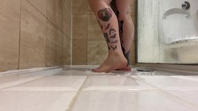 Showering Feet View