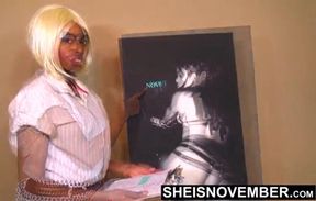 My Cute Ebony Secretary Has To Give Me Blowjob While Large Nipples And Natural Tits Exposed And Sexy Booty Spanking Foreplay Fetish, Busty Petite Woman Sheisnovember At Work Sucking Big Dick Boss With Busty Cleavage Out on Msnovember