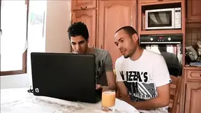 Two Young Men Meet a Mature Woman Online and Have Sex with Her in the Living Room