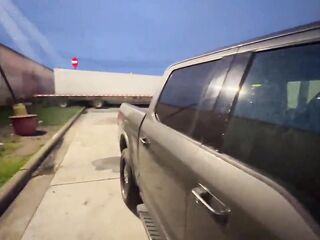 trucker Married hotty suck my wang in the parking lot like a lot lizard this babe a truck stop bitch