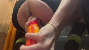 he makes his ass take on a horsecock