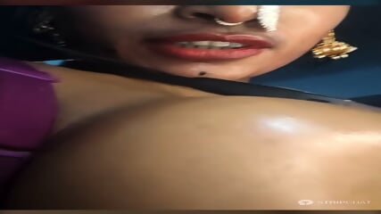 Desi loverani oil on boobs