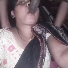 by her friend&#039;s husband and sucked very hard by Khushi&#039;s friend