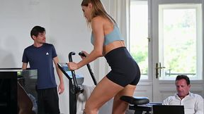 Busty Babe Kitana Lure Tempts Housemates Into DP Threesome After Working Out GP3162