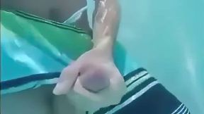Underwater Jerk-Off Session Outdoors - Amateur Style