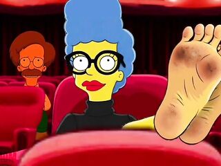The Impure Wrinkled Soles Of Marge Simpson's Feet. Tarantino Parody
